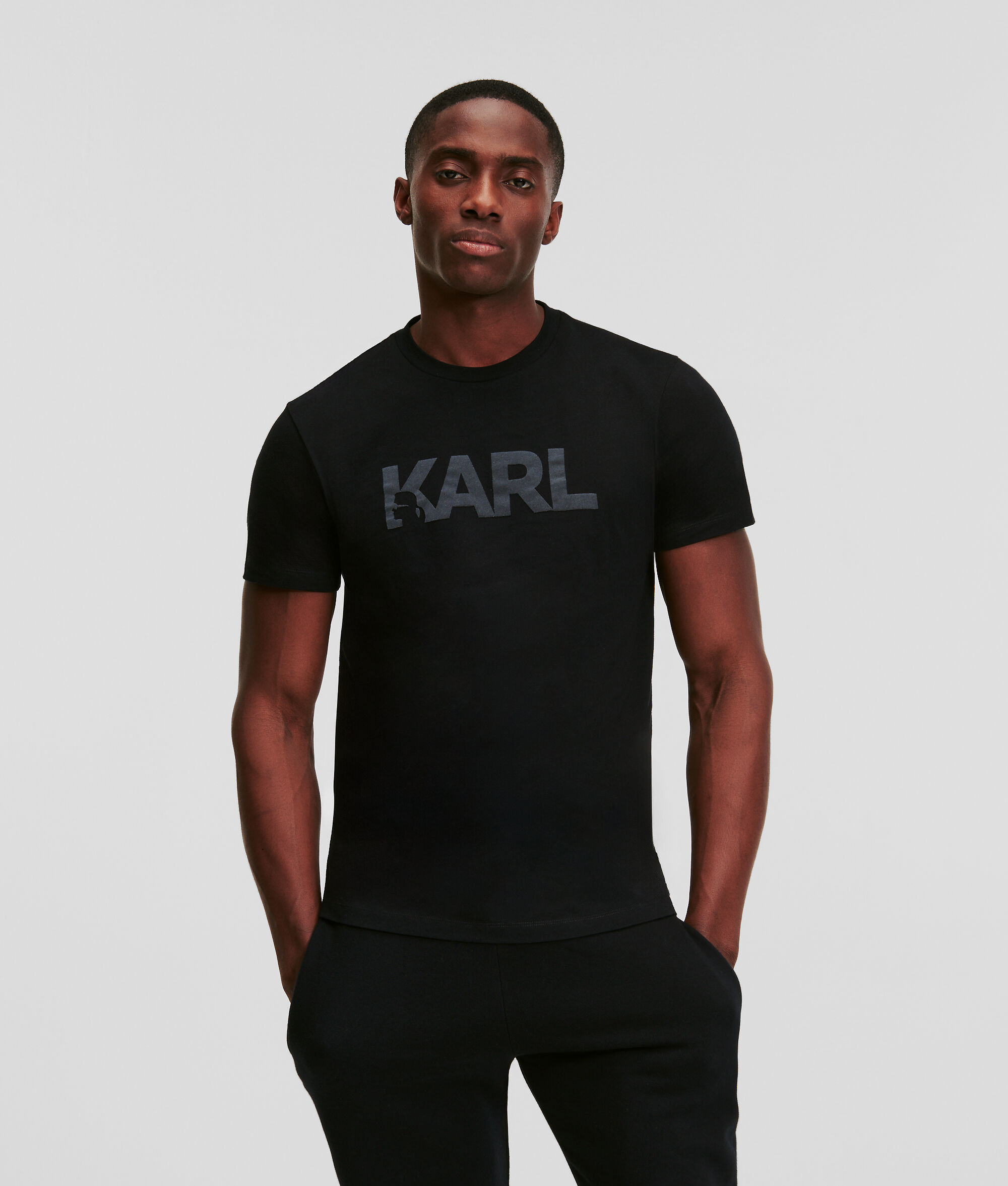 (image for) Premium-Quality FLOCK KARL LOGO T-SHIRT